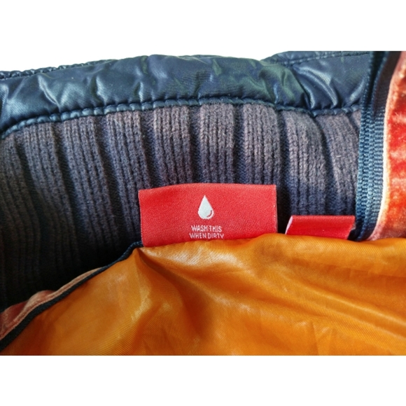 PUMA Super Thick Puffer Blue Red Multi-Pocket High Collar Zip Jacket - Picture 9 of 12